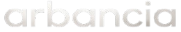 Logo of arbancia in white text on a black background